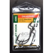 Рибальські гачки, GC Offset Okkapari 4091, 4шт/уп, колір BN, №3/0